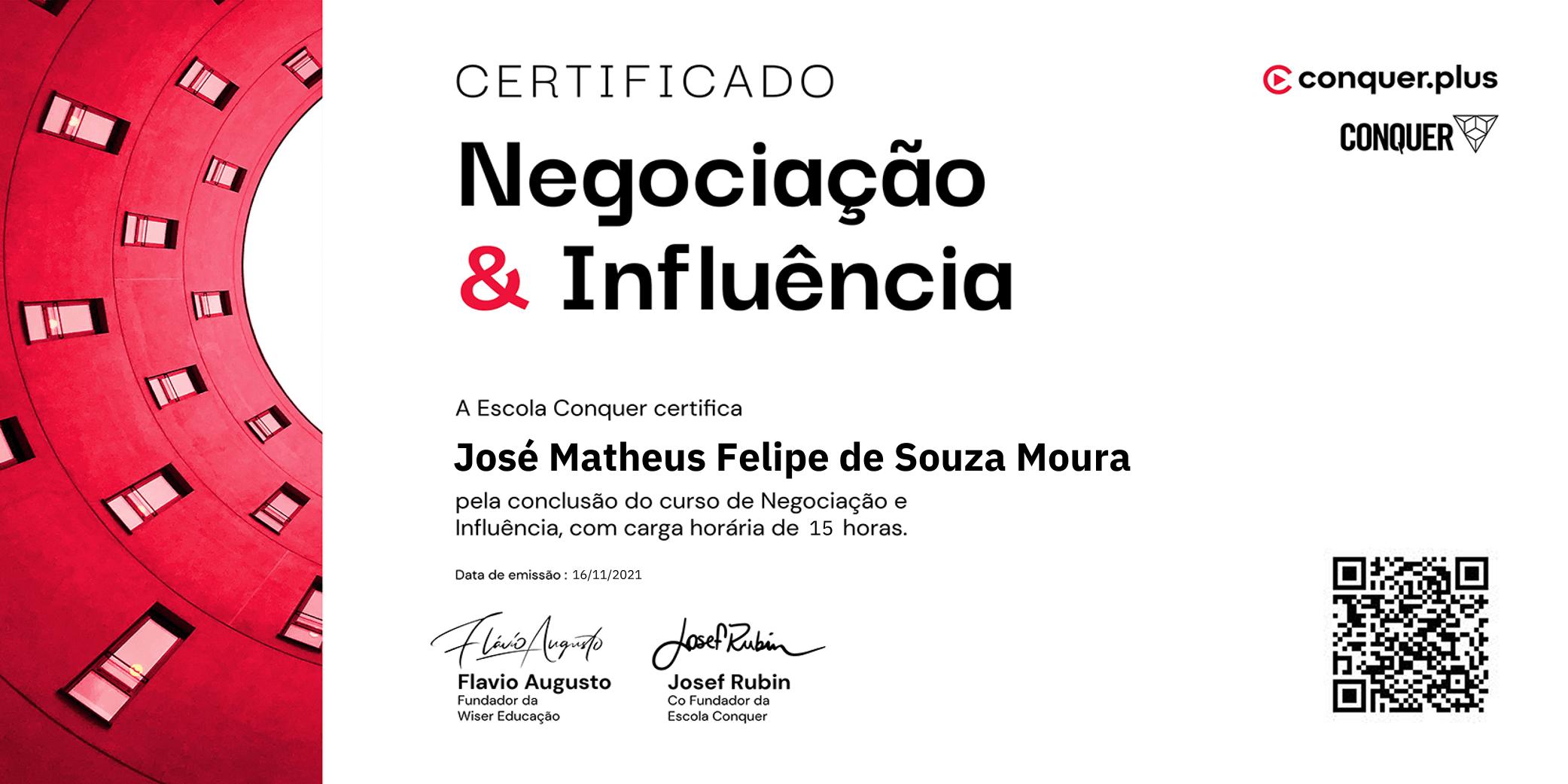 Certificado de Negociação e Influência